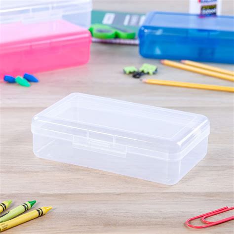 walmart clear pencil boxes